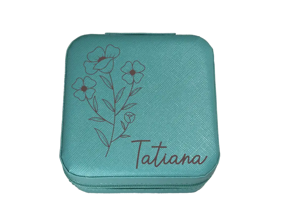 Travel Jewelry Box Flowers