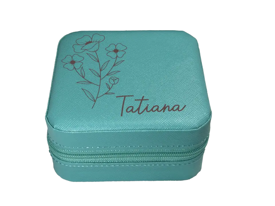 Travel Jewelry Box Flowers