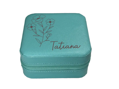 Travel Jewelry Box Flowers