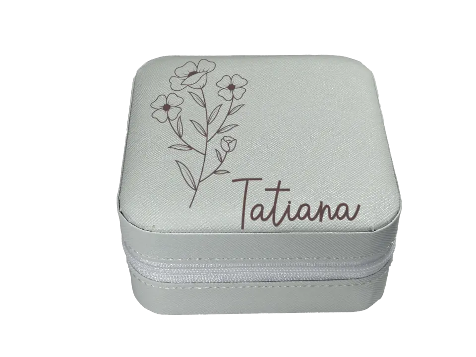 Travel Jewelry Box Flowers