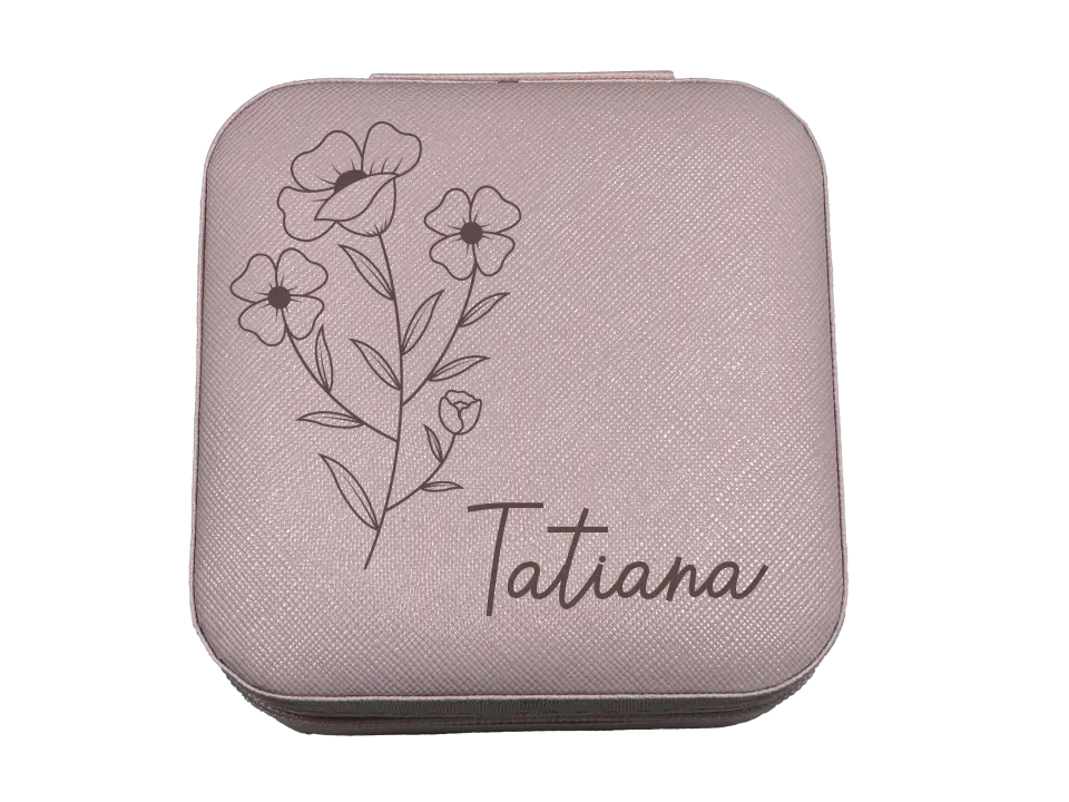 Travel Jewelry Box Flowers