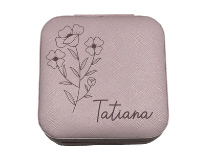 Travel Jewelry Box Flowers