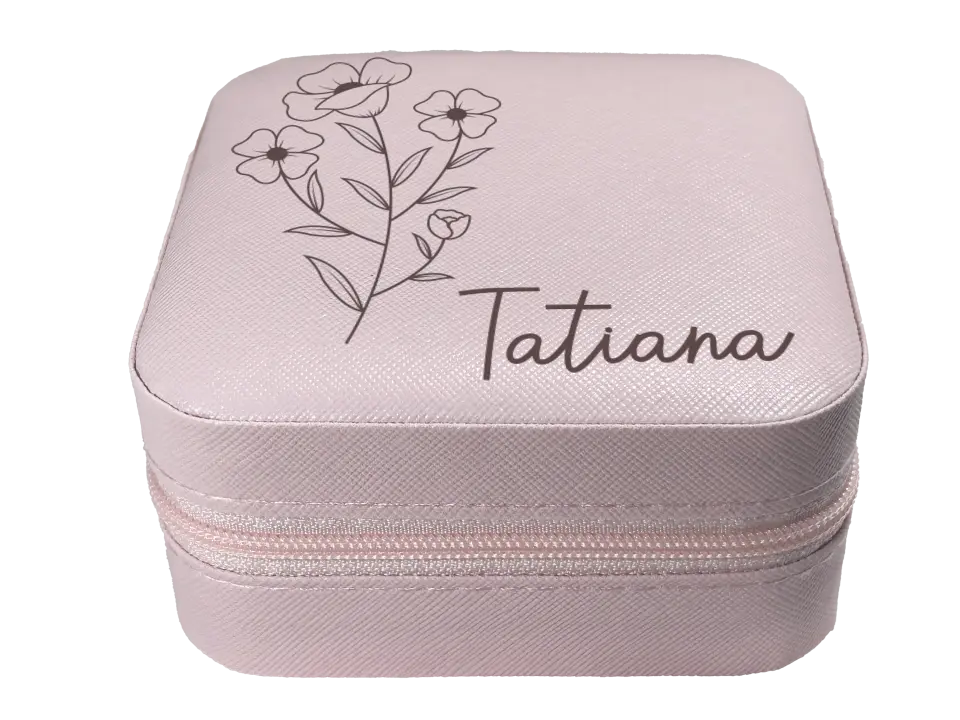 Travel Jewelry Box Flowers